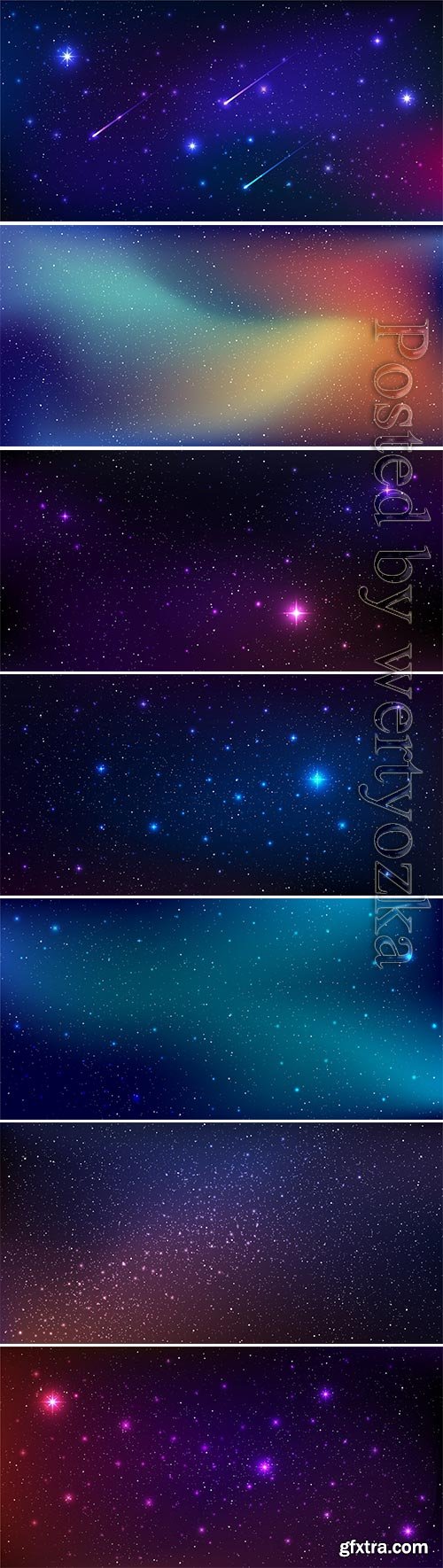 Galaxy illustration with stardust and bright shining stars