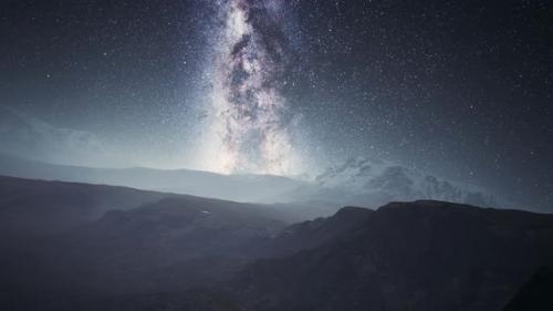 Videohive - Camera Follow the Milky Way Rotate in Mountains - 32339012 - 32339012