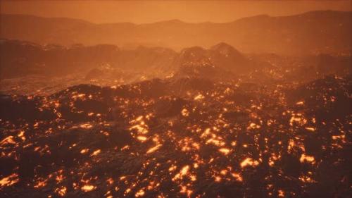 Videohive - Lava Fields and Hills at Active Volcano - 32339040 - 32339040