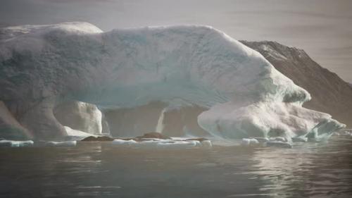 Videohive - Small Icebergs and Ice Floes in the Sea Near Iceland - 32339089 - 32339089