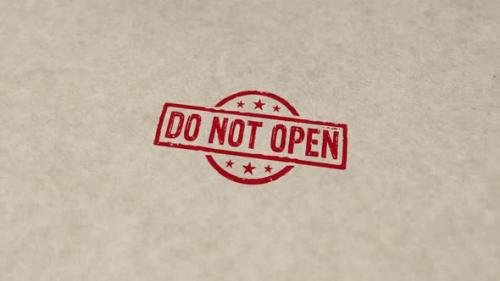 Videohive - Do not open stamp and stamping animation - 32339319 - 32339319