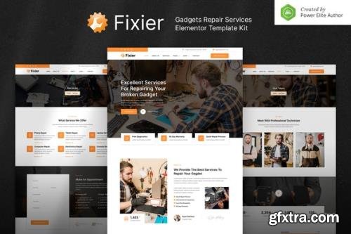 ThemeForest - Fixier v1.0.0 - Gadgets & Electronics Repair Services Elementor Template Kit - 32315111