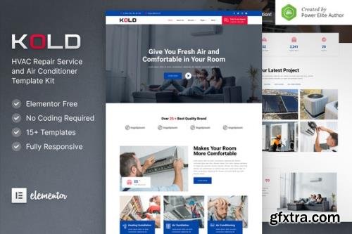 ThemeForest - Kold v1.0.0 - Air Conditioner & HVAC Repair Service Elementor Template Kit - 32299413