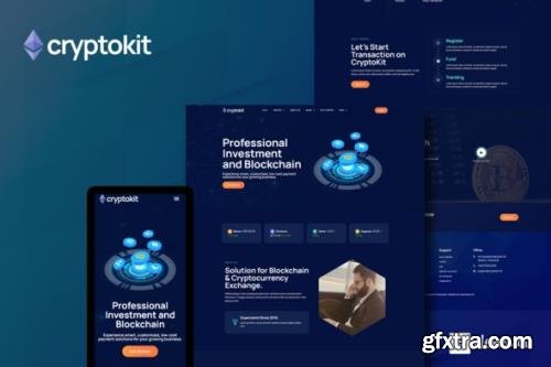 ThemeForest - Cryptokit v1.0.0 - Blockchain Cryptocurrency Elementor Template Kit - 32306897