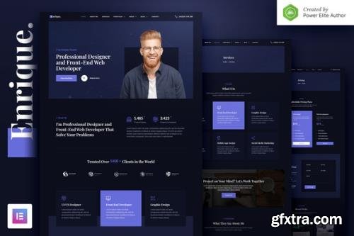 ThemeForest - Enrique v1.0.0 - Personal CV/Resume & Portfolio Elementor Template Kit - 32343037