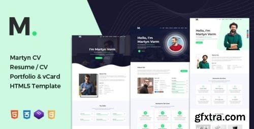 ThemeForest - Martyn v1.0 - CV/Resume/Portfolio/vCard HTML Template - 24352732