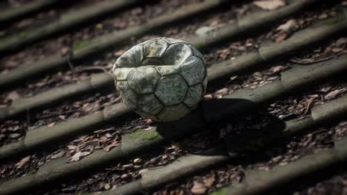 Videohive - Old Soccer Ball on the Roof of a House - 32339565 - 32339565