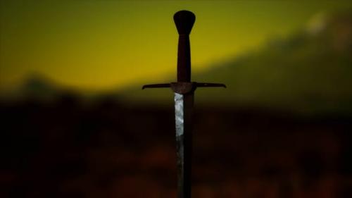 Videohive - Famous Sword Excalibur of King Arthur in the Rock - 32339572 - 32339572