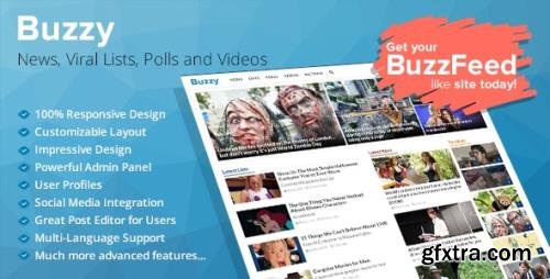 CodeCanyon - Buzzy v4.0.1 - News, Viral Lists, Polls and Videos - 13300279 - NULLED