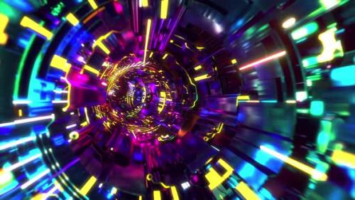 Videohive - Cyberpunk Tunnel Infinite Loop - 32340884 - 32340884