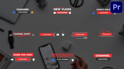 Videohive - Youtube Subscribe Buttons | Premiere Pro MOGRT - 32323216 - 32323216