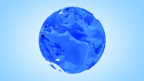 Videohive - Pouring Blue Color Splash In Sphere - 32343979 - 32343979