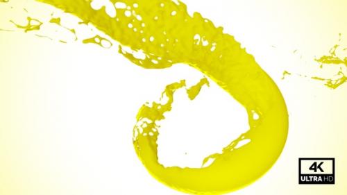 Videohive - Vortex Splash Of Yellow Paint V5 - 32346215 - 32346215