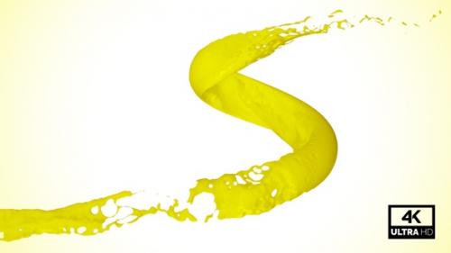 Videohive - Vortex Splash Of Yellow Paint V6 - 32352600 - 32352600