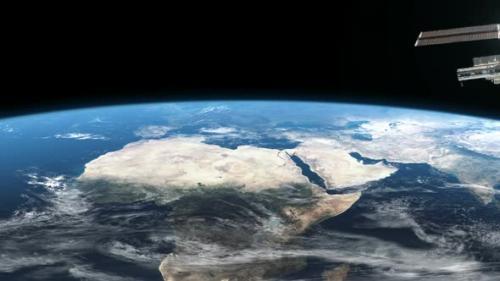 Videohive - Satellite and Earth Planet - 32353889 - 32353889