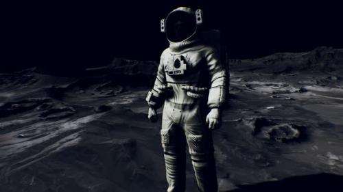 Videohive - Astronaut on Lunar Landing Mission - 32355633 - 32355633