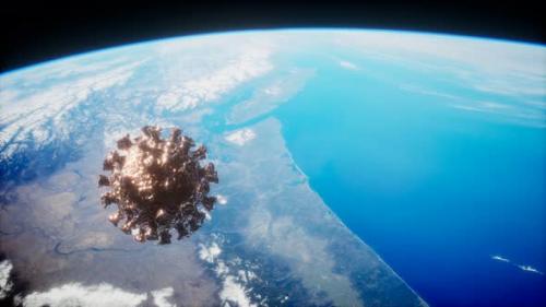 Videohive - Coronavirus COVID19 on the Earth Orbit - 32355658 - 32355658