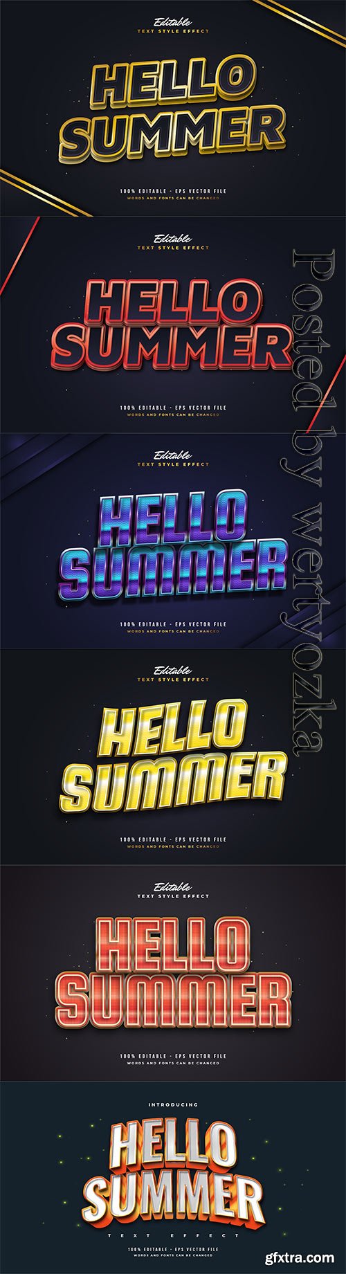 Hello summer text with vintage style