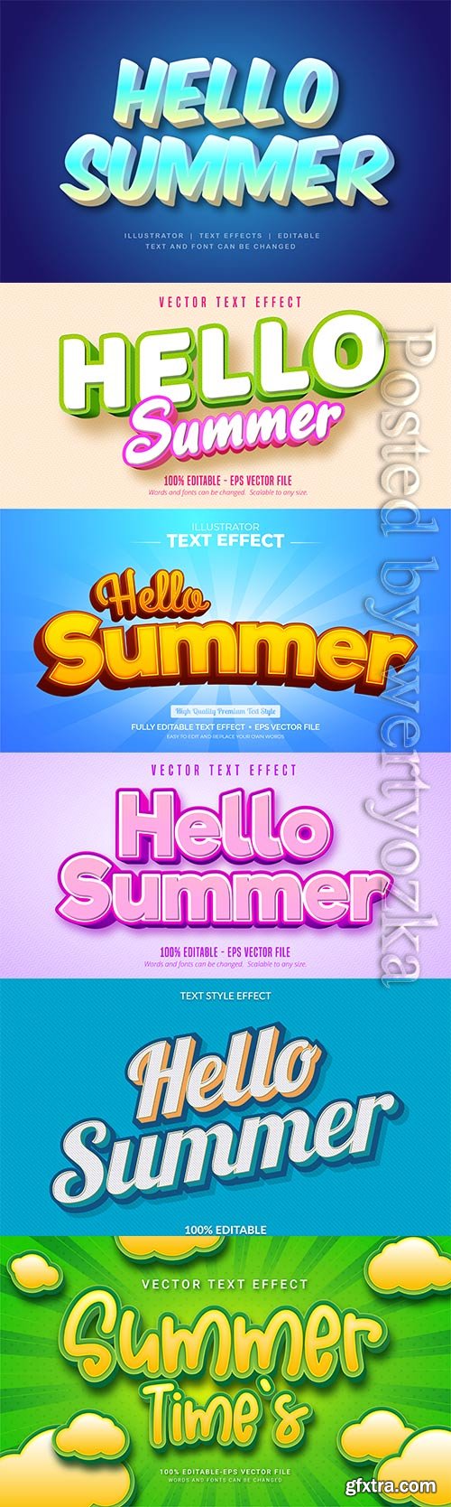 Hello summer text effect