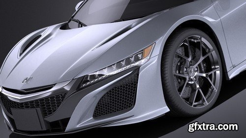 Honda NSX 2017 VRAY 3D Model