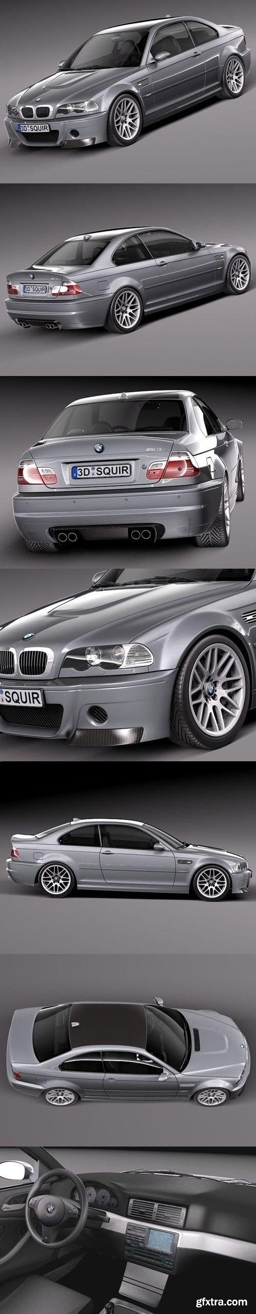 BMW M3 e46 CSL 3D Model