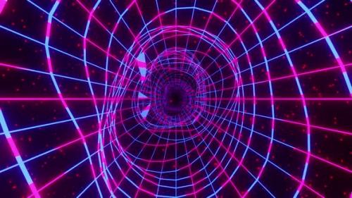 Videohive - Retro Colored Sci Fi Tunnel Vj Loop HD - 32354984 - 32354984