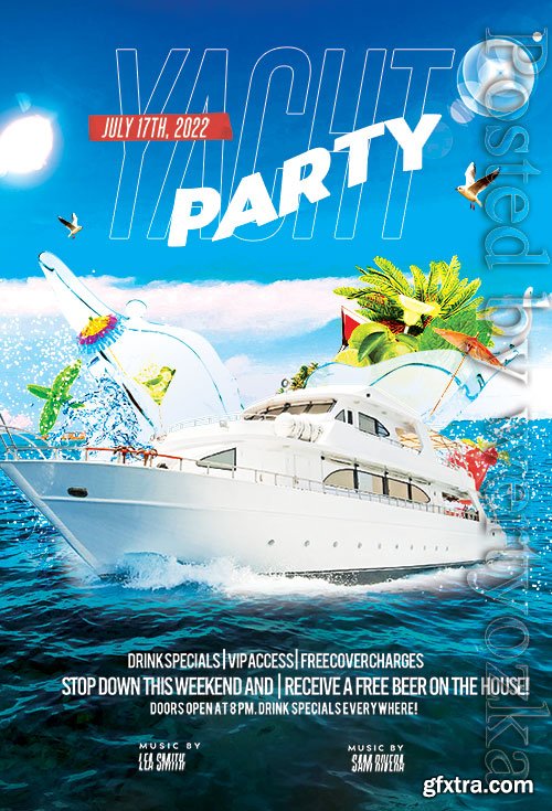 Yacht Party Flyer PSD Template