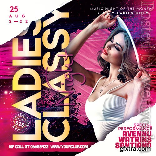 Ladies Classy Night Flyer PSD Template