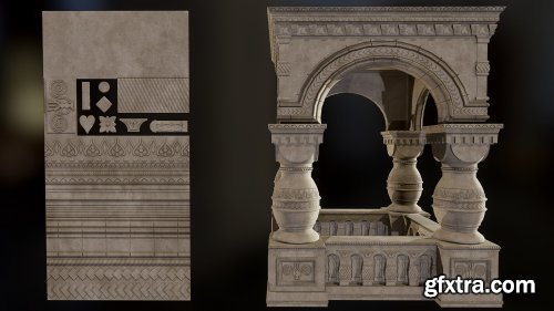 Stone Structure Trim Sheet