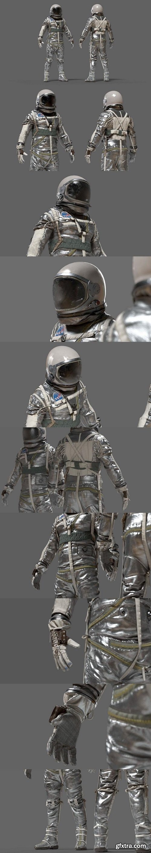 Cgtrader - SPACESUIT NASA Mercury Navy Mark IV 3D model