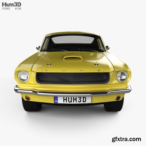Ford Mustang Fastback with HQ interior 1965 3D model