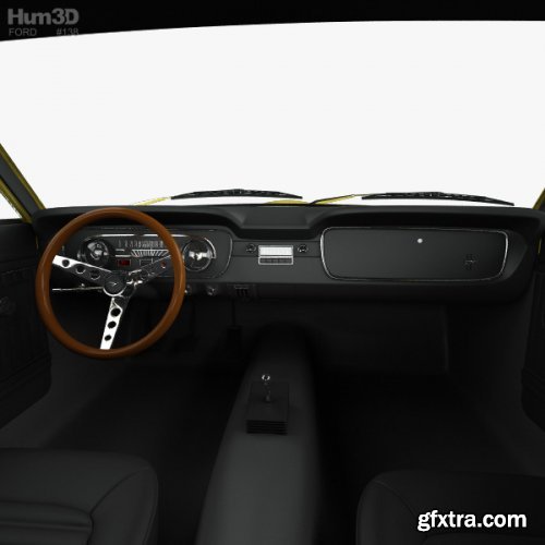 Ford Mustang Fastback with HQ interior 1965 3D model