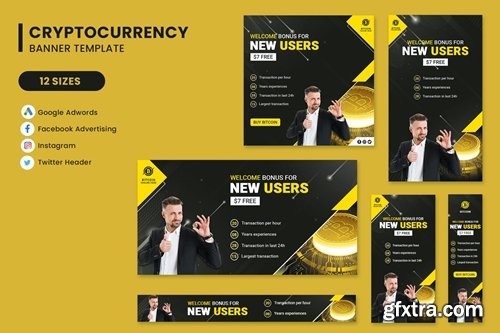 Cryptocurrency Banners Ad Set Template