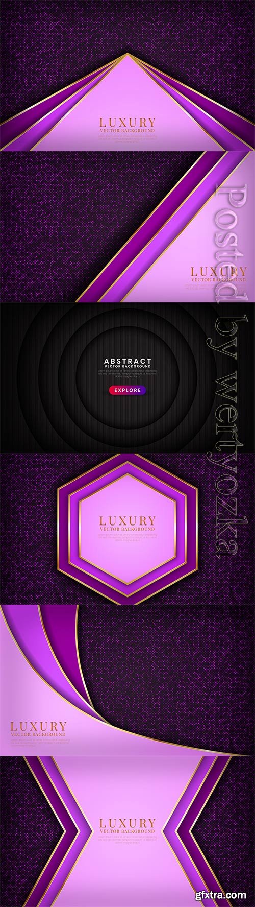 Abstract vector backgrounds with lilac design