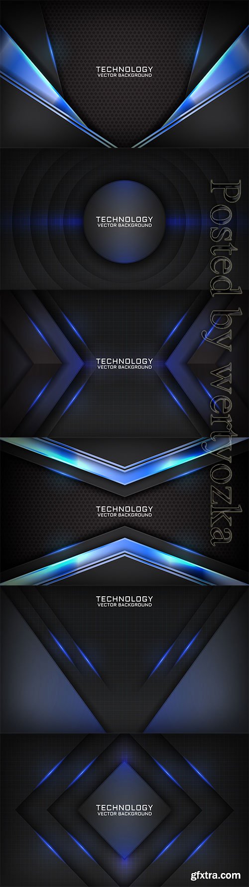 Abstract vector backgrounds with blue design