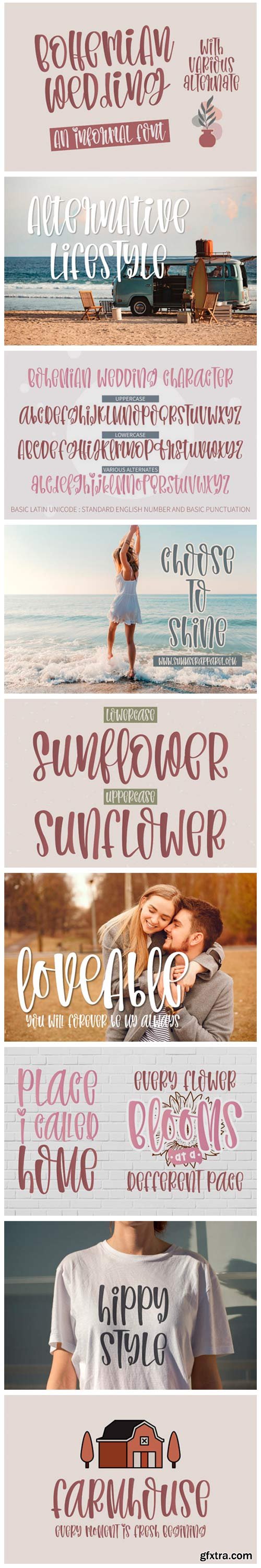 Bohemian Wedding Font