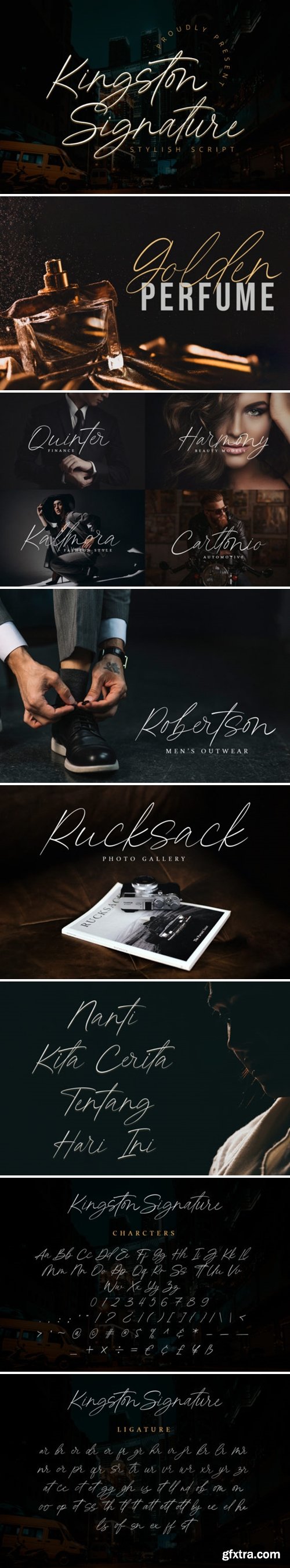 Kingston Signature Font