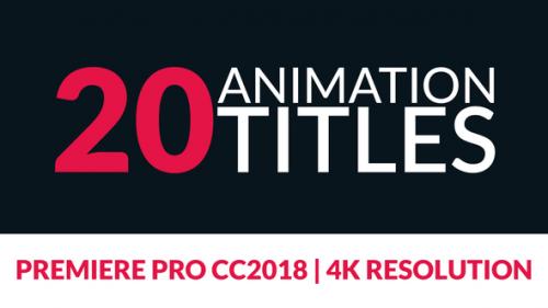 Videohive - 20 Title Animations for Premiere - 22608393 - 22608393