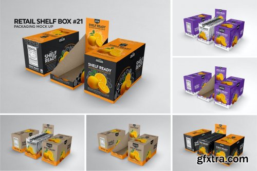 Retail Shelfbox 21 Packaging Mockup