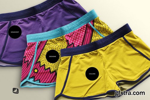 CreativeMarket - Female Sportswear Shorts Mockup 5357877