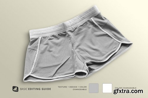 CreativeMarket - Female Sportswear Shorts Mockup 5357877