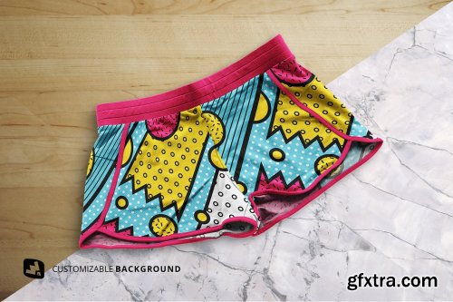 CreativeMarket - Female Sportswear Shorts Mockup 5357877