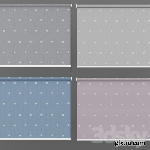  Roller Blind Stars in Four Colors Set 1