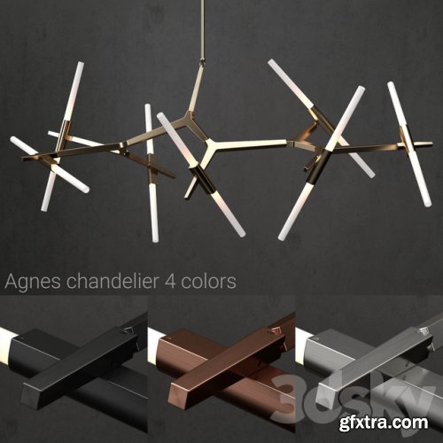 Chandelier Agnes 14 lights 4 colors