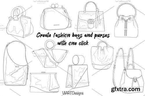 CreativeMarket - Fashion bags & purses stamps Procreate 5915833