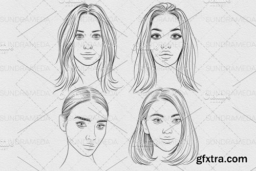 CreativeMarket - Face Stamp Brushes Procreate 5909479