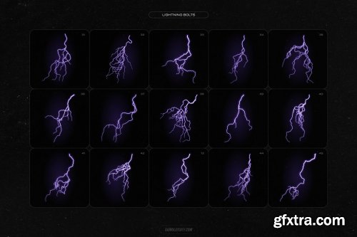 CreativeMarket - Lightning bolts & lens flares bundle 6119414