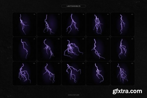 CreativeMarket - Lightning bolts & lens flares bundle 6119414