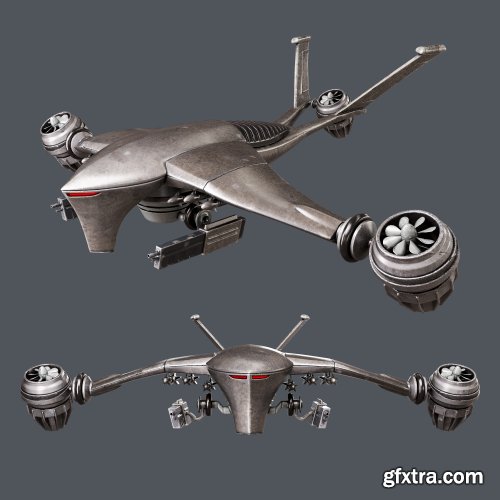 Turbosquid - Hunter killer-drone