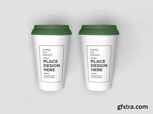 Coffee drink cup packaging mockup